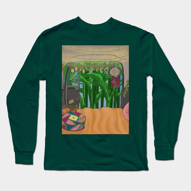 Camper Van Life - trees in the wind Long Sleeve T-Shirt by Ethereal Designs